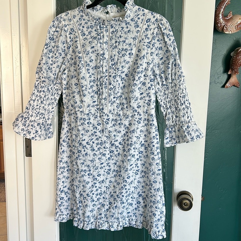 Laura Ashley & Urban Outfitters Blue floral mini dress
